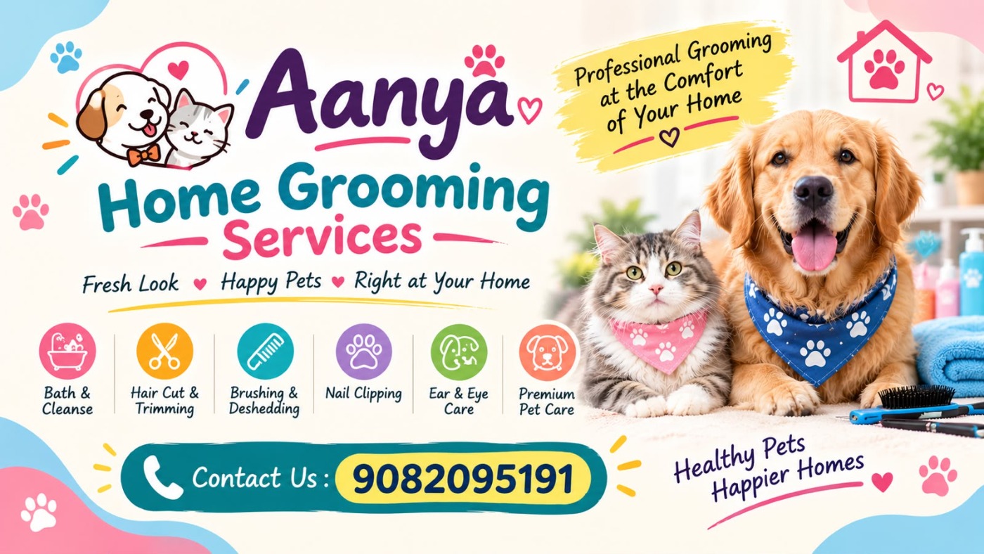 Aanya home grooming services — pet spa in Navi Mumbai