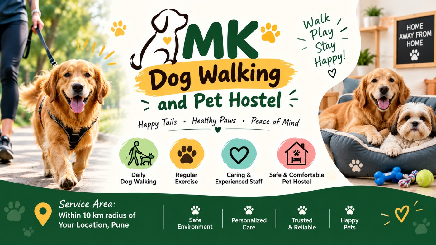 MK Dog Walker and Pet Hostel — pet boarding in Pune